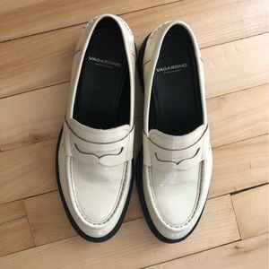 Vagabond Shoemakers cream loafers